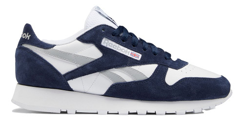 Reebok CLASSIC LEATHER Mens Category: Fashion Sneakers Color: Vector Navy - White - Pure Grey ItemNumber: MGX9314