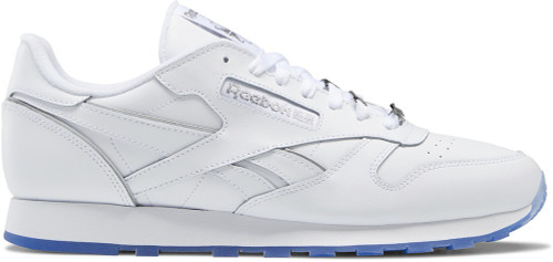 Reebok CL LTHR Mens Category: Fashion Sneakers Color: Footware White - Matte Silver - Footware White ItemNumber: MGY8615