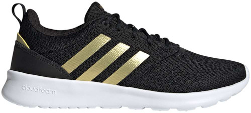 Adidas QT Racer 2-0 Womens Category: Fashion Sneakers Color: Core Black - Gold Met - White ItemNumber: WH05800