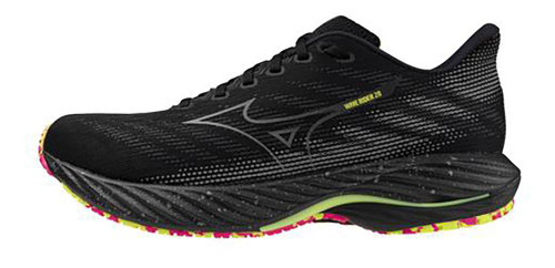 Mizuno Wave Rider 28 Mens Category: Running Color: Black - Pink Tetra ItemNumber: M411456-90PT