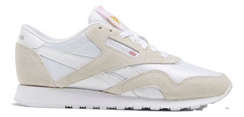 Reebok CL NYLON Womens Category: Fashion Sneakers Color: White - White - Lgtgre ItemNumber: W100038893