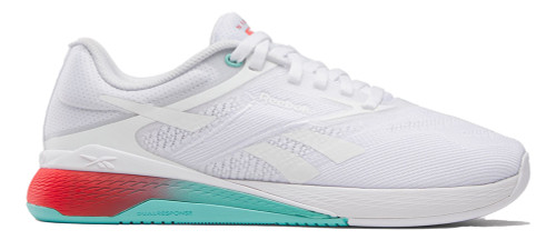 Reebok NANO X5 Womens Category: Cross Training Color: Ftw White - Ai Aqua - Energy Red ItemNumber: W100238428