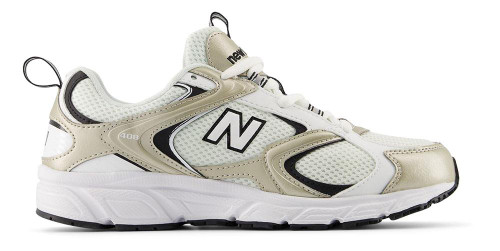 New Balance 408 Mens Category: Running Color: Sea Salt - White - Light Gold Metallic - Black ItemNumber: ML408GL
