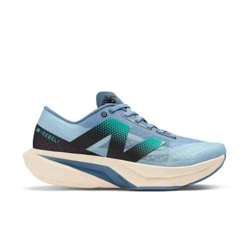 New Balance FuelCell Rebel v4 Mens Category: Running Color: Heron Blue - Chrome Blue - Black - Cyber Jade ItemNumber: MFCXCH4