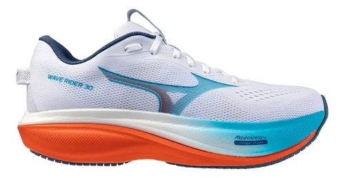 Mizuno Wave Rider 30 Mens Category: Running Color: White - Blue Jewel ItemNumber: M411621-00BJ