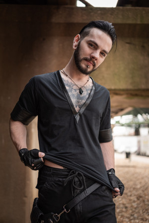 Model is 5'11", 160lbs, and wearing a Medium Model is 5'11", 160lbs, and wearing a Medium