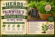 Herbs for the service of man and why Pairwise's new gene altered mustard green is not wise.