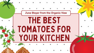 Want to know some of the best tomatoes for your kitchen? June Stoyer from the Organic View has you covered!  