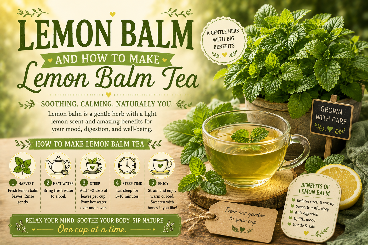 Lemon Balm and How to Make Lemon Balm Tea - Heirloom Vegetable Seeds |  South GA Seed Co.