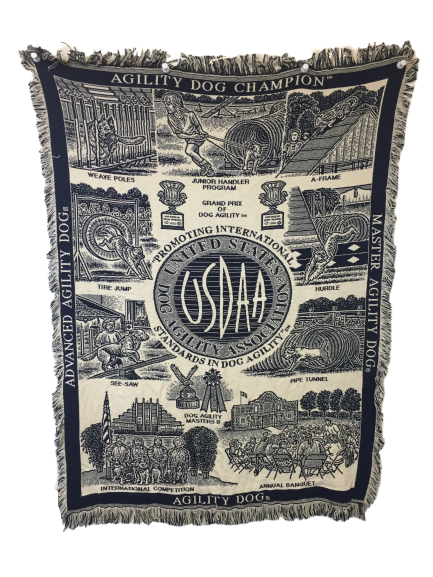 Agility-themed Afghan (100% cotton)