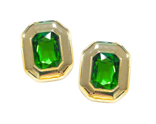 Green Jeweled Studs