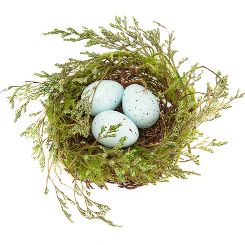 Robin Egg Nest 4.75" - Green / Light Blue