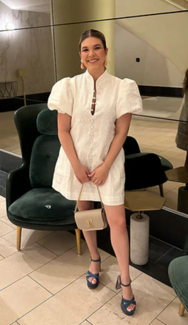 Elliana Barong Mini Dress - Ivory