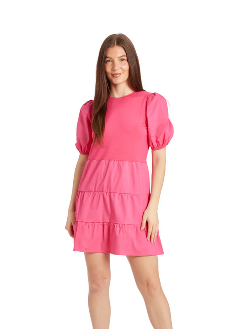 Carlie Dress - Bright Pink