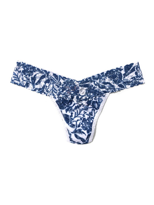 Printed Signature Lace Low Rise Thong - Sketchbook Floral