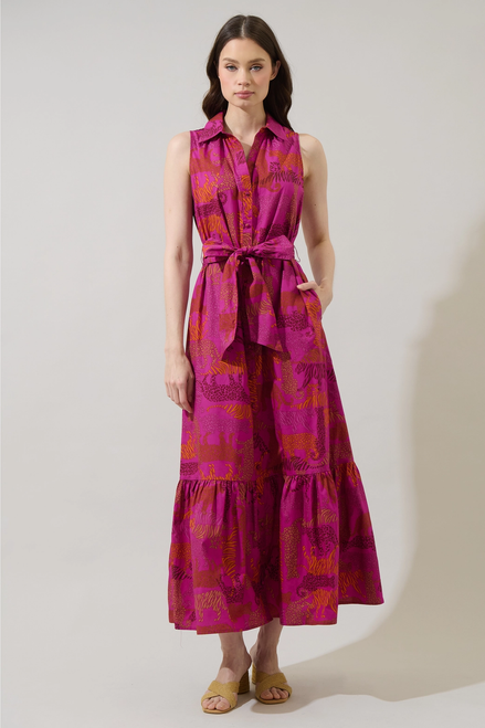 In the Jungle Cileah Collared Maxi Dress In the Jungle Cileah Collared Maxi Dress