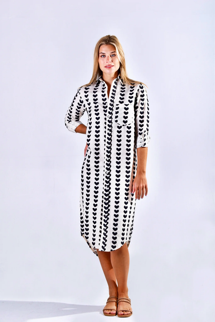 BLACK HEARTS GIRLFRIEND MIDI DRESS BLACK HEARTS GIRLFRIEND MIDI DRESS
