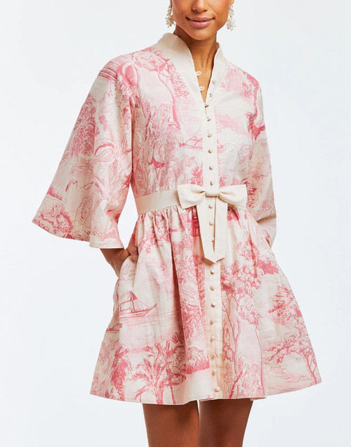 Carmen Mini Dress - Pink Ivory