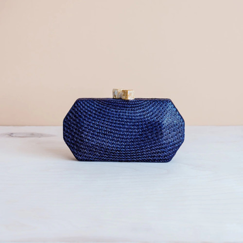 Handwoven Clutch - Sarsuela Classic, Navy