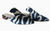 Silk Velvet Ikat Point Toe Slide - Navy Tiger