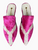 Silk Velvet Ikat Point Toe Slide - Pink