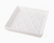 Square White Textured Beverage Napkin Tray