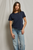 Harley Cotton Boxy Crew Tee - Navy