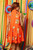 Neon Orange Tequila Icon Collar Dress