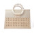 The Ashley - Cream & Pearl Rattan Woven Tote Handbag