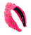 Brianna Cannon - Hot Pink Headband with Red Pave Crystal Hearts
