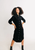 BLACK TENCEL GIRLFRIEND MIDI DRESS