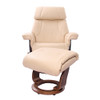 StarLine Ventura Recliner with Ottoman - Khaki - front