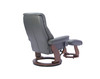 Leather BenchMaster Stanley Swivel Recliner with Ottoman