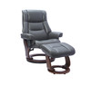 Leather BenchMaster Stanley Swivel Recliner with Ottoman