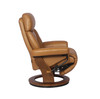 Leather BenchMaster Emily Swivel Recliner Tuck Under Ottoman