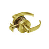 RL17-BRR-04 Arrow Cylindrical Lock RL Series Classroom Lever with Broadway Trim Design in Satin Brass