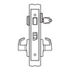 BM19-VH-03 Arrow Mortise Lock BM Series Dormitory Lever with Ventura Design and H Escutcheon in Bright Brass