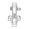 BM27-VH-04 Arrow Mortise Lock BM Series Institutional Privacy Lever with Ventura Design and H Escutcheon in Satin Brass