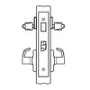 BM31-VH-26 Arrow Mortise Lock BM Series Storeroom Lever with Ventura Design and H Escutcheon in Bright Chrome