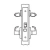 BM32-XH-03 Arrow Mortise Lock BM Series Vestibule Lever with Xavier Design and H Escutcheon in Bright Brass