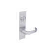 BM07-BRH-26D Arrow Mortise Lock BM Series Exit Lever with Broadway Design and H Escutcheon in Satin Chrome