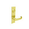 BM08-BRH-03 Arrow Mortise Lock BM Series Single Dummy Lever with Broadway Design and H Escutcheon in Bright Brass
