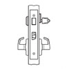 BM13-BRG-26D Arrow Mortise Lock BM Series Front Door Lever with Broadway Design and G Escutcheon in Satin Chrome