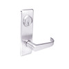 BM19-BRG-32 Arrow Mortise Lock BM Series Dormitory Lever with Broadway Design and G Escutcheon in Bright Stainless Steel