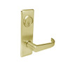 BM21-BRG-04 Arrow Mortise Lock BM Series Entrance Lever with Broadway Design and G Escutcheon in Satin Brass