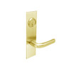 BM24-NH-04 Arrow Mortise Lock BM Series Storeroom Lever with Neo Design and H Escutcheon in Satin Brass