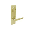 BM07-JH-04 Arrow Mortise Lock BM Series Exit Lever with Javelin Design and H Escutcheon in Satin Brass