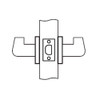 RL01-SR-03 Arrow Cylindrical Lock RL Series Passage Lever with Sierra Trim Design in Bright Brass