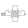 RL11-SR-04 Arrow Cylindrical Lock RL Series Entrance Lever with Sierra Trim Design in Satin Brass