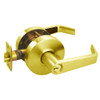 RL12-SR-03 Arrow Cylindrical Lock RL Series Storeroom Lever with Sierra Trim Design in Bright Brass